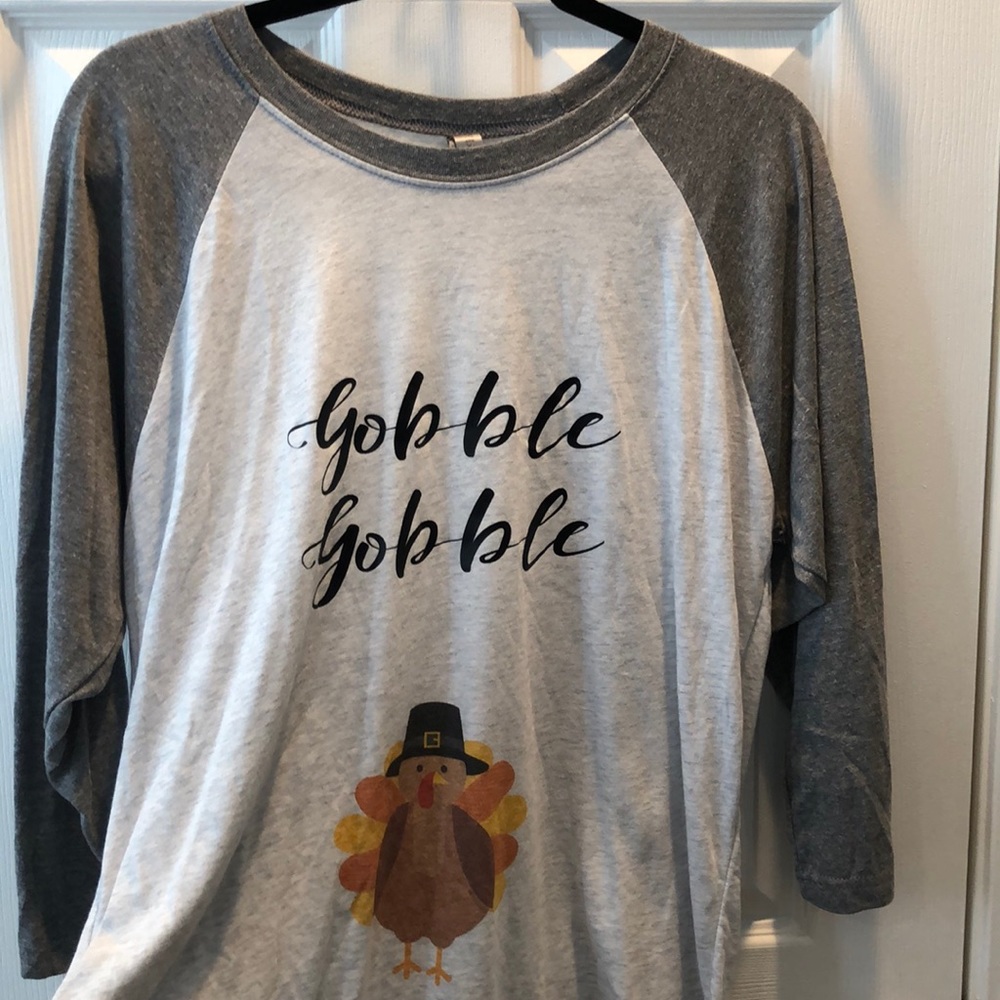 3/4 Sleeve Thanksgiving Maternity Shirt